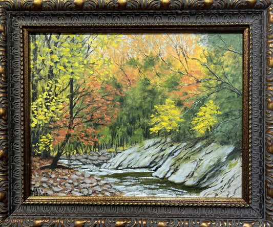 Tremont Fall Glow - Oil Painting by artist John Adkins 11x14