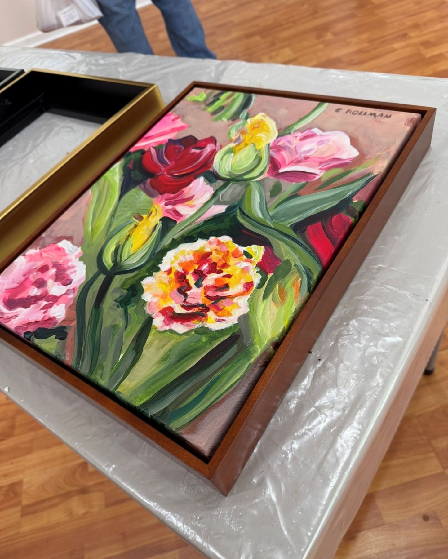 Up Close  - Acrylic Painting by artist Charlotte Rollman 16x14