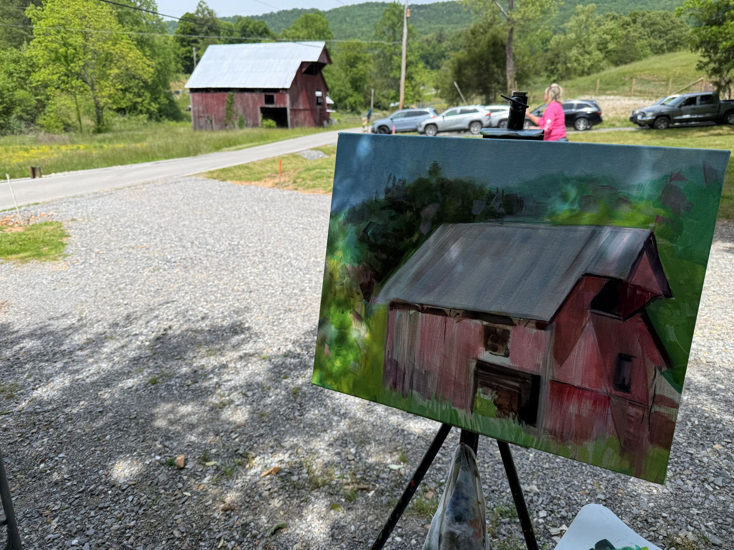 Up From Kathie's - Acrylic Painting by Artist Charlotte Rollman 16x20