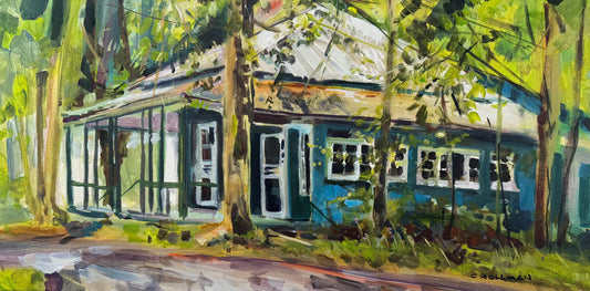 Elkmont One-Way - Acrylic Painting by artist Charlotte Rollman 12x24