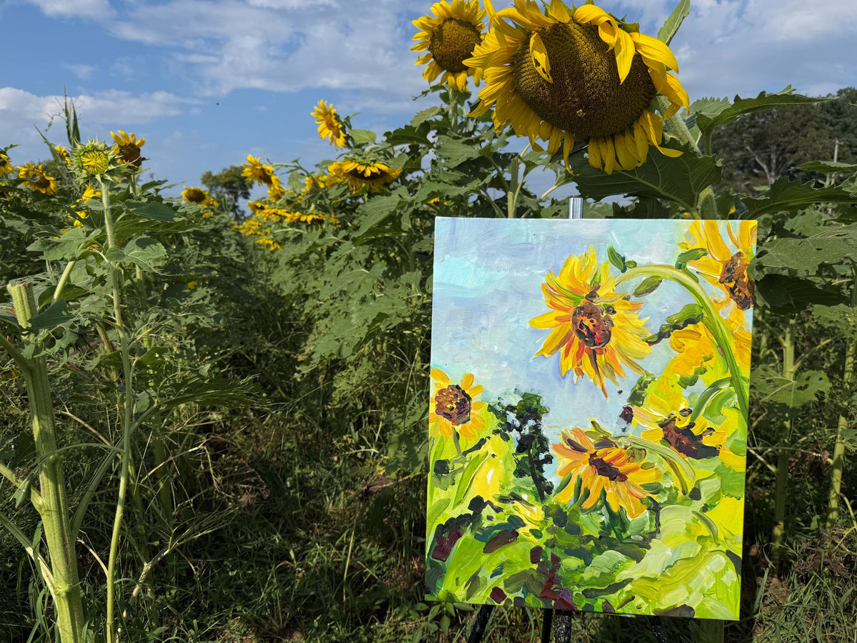 Sunshine on my Shoulders  - Acrylic Painting by artist Charlotte Rollman 20 x 16