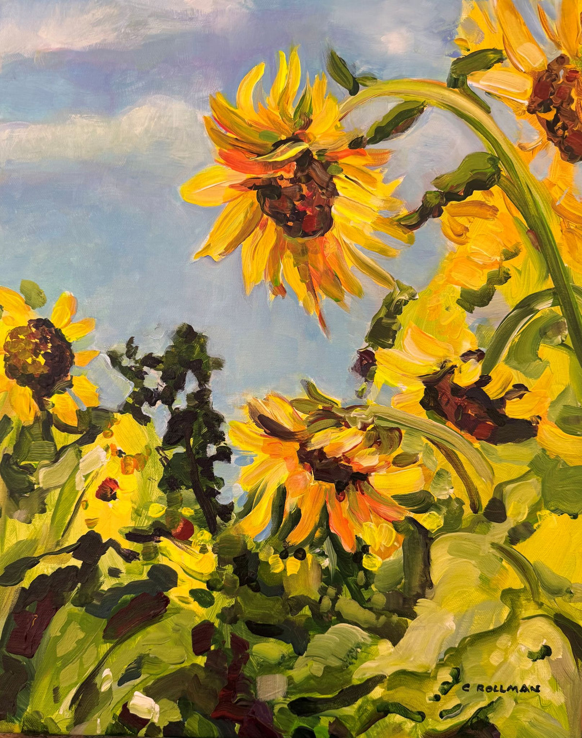 Sunshine on my Shoulders  - Acrylic Painting by artist Charlotte Rollman 20 x 16