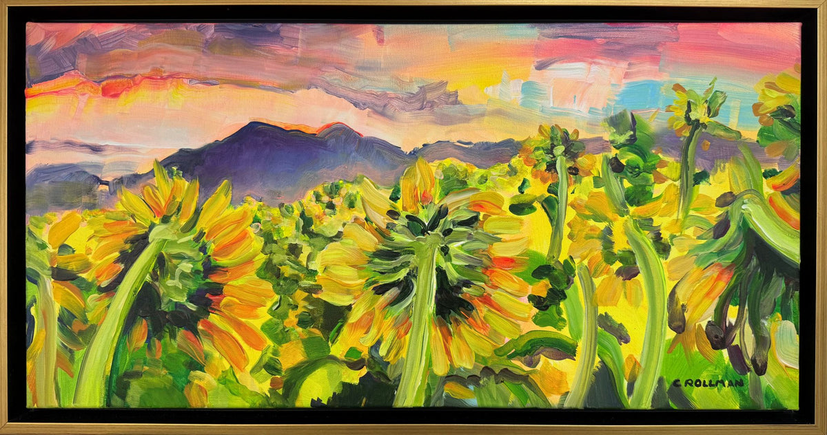 September Sunrise - Acrylic Painting by artist Charlotte Rollman 12x24