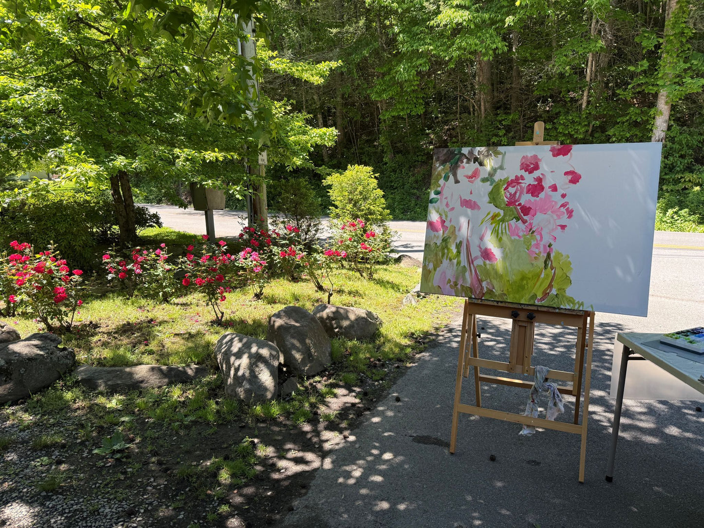 Gallery Rose Garden - Acrylic Painting by artist Charlotte Rollman - 30x40