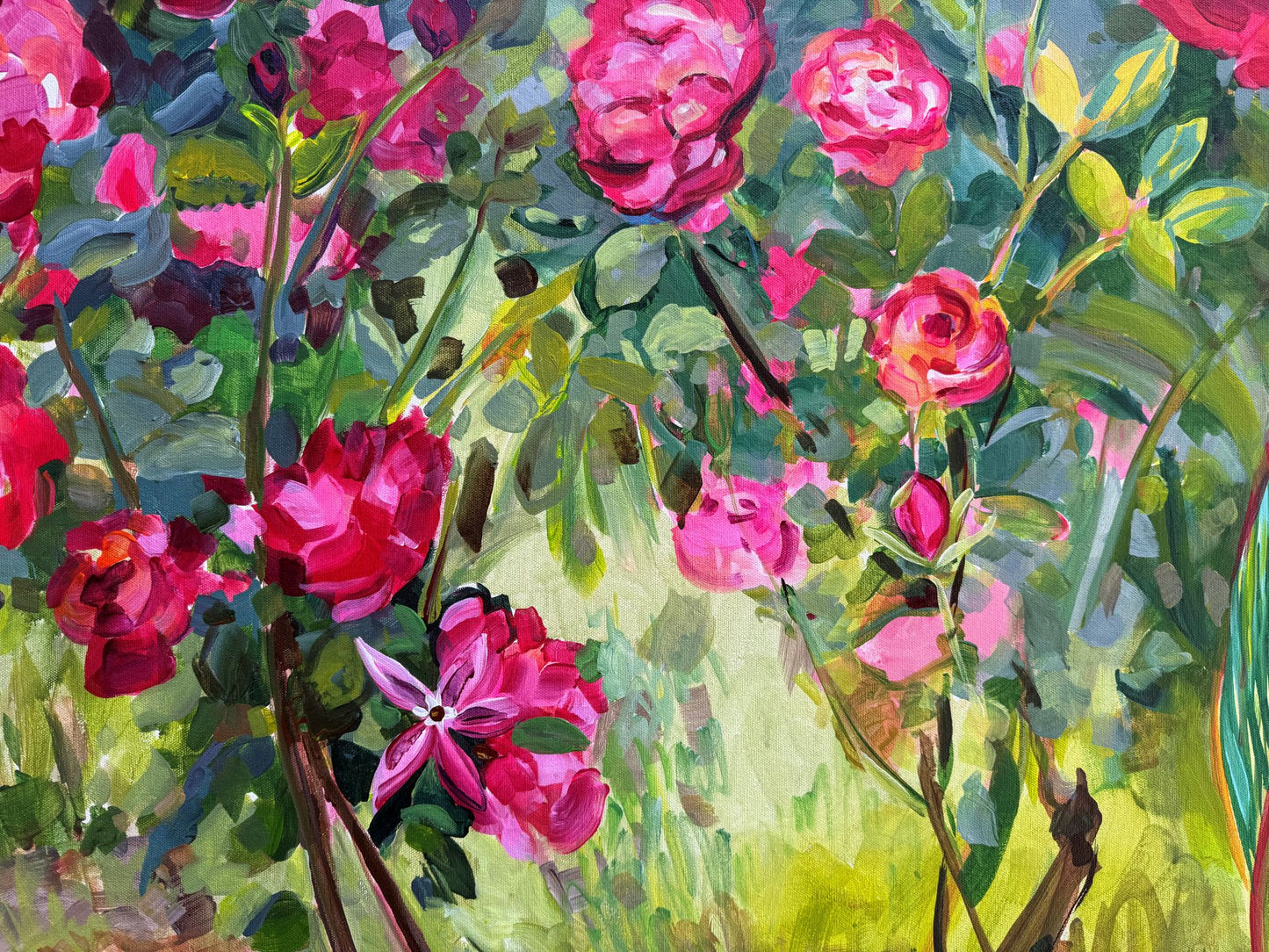Gallery Rose Garden - Acrylic Painting by artist Charlotte Rollman - 30x40