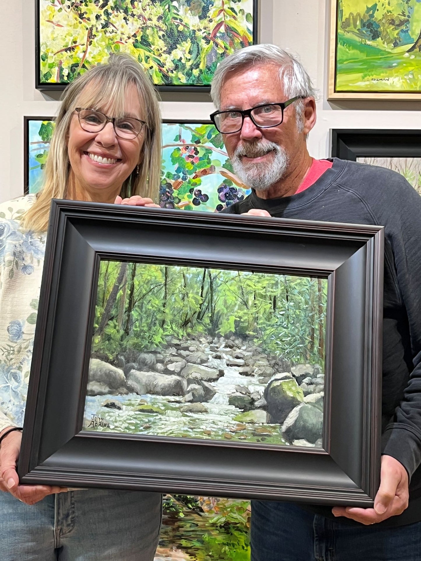 Little Pigeon River, Porter Creek - Oil Painting by artist John Adkins 12x16