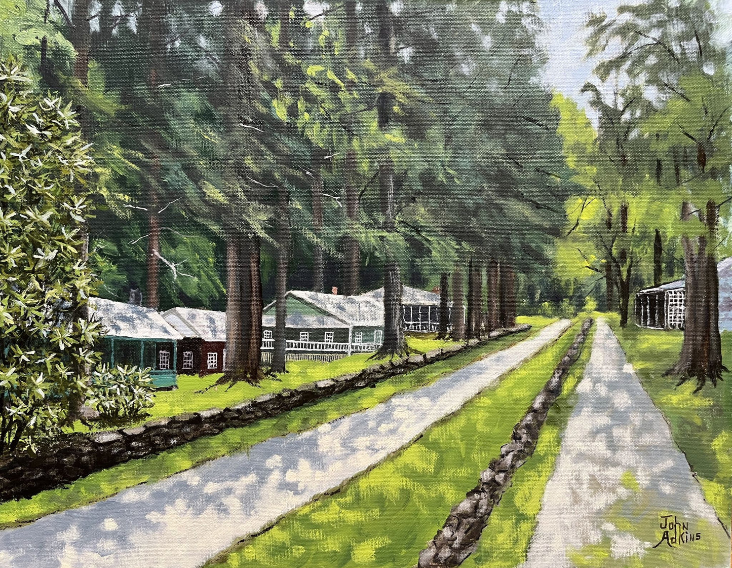 Daisy Town Remembered  - Oil Painting by artist John Adkins