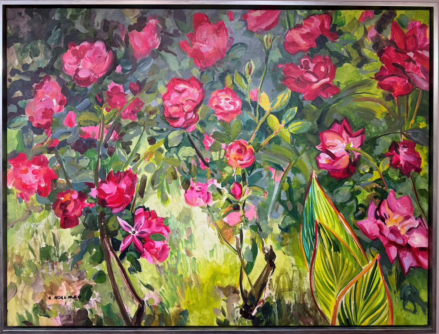 Gallery Rose Garden - Acrylic Painting by artist Charlotte Rollman - 30x40