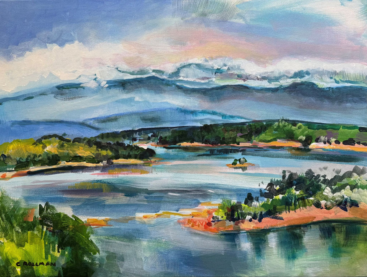 Douglas Day - Acrylic by artist Charlotte Rollman 18x24
