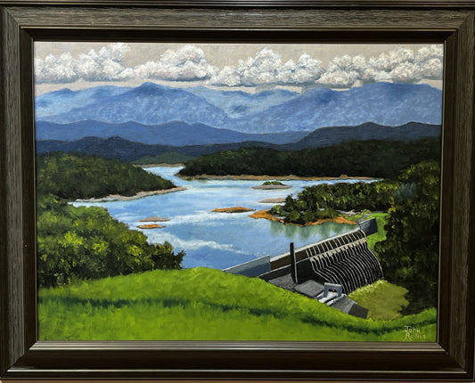 A Powerful View - Oil painting by artist John Adkins 18x24