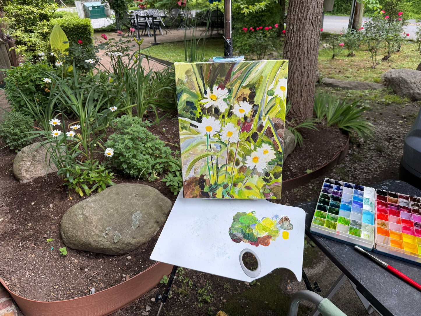 Daisy Day  - Acrylic Painting by artist Charlotte Rollman