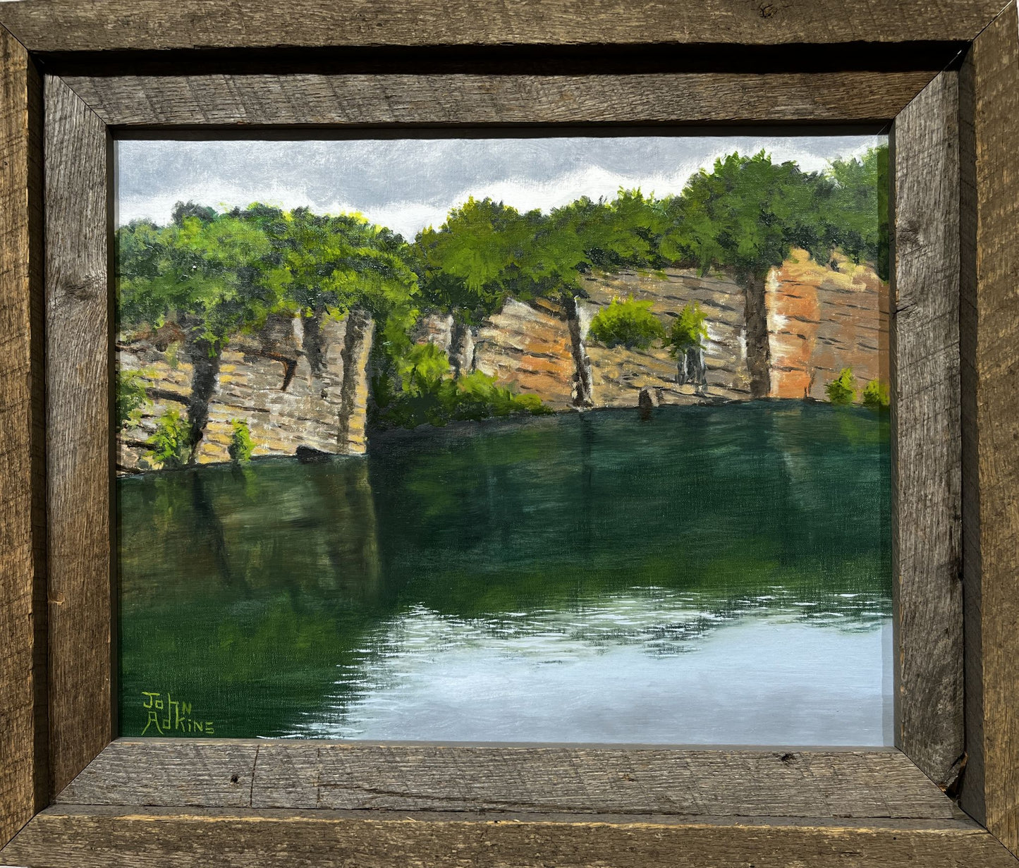 Augusta Quarry Reflections - Oil Painting by artist John Adkins