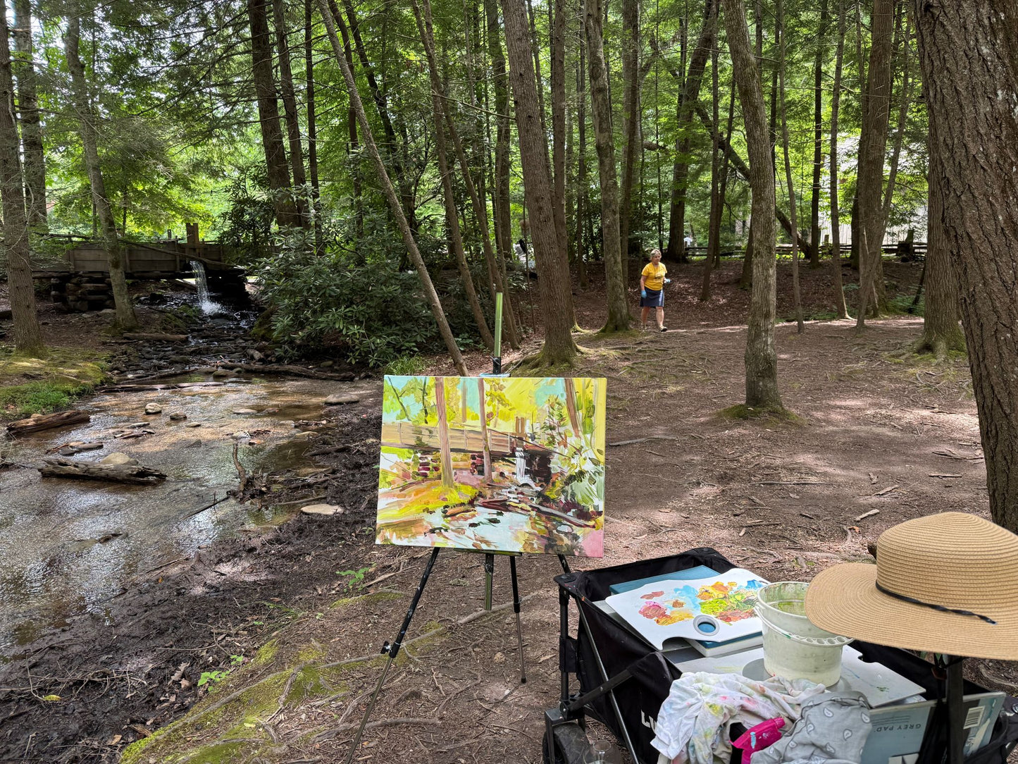 Behind the Mill  - Acrylic Painting by artist Charlotte Rollman 18x24