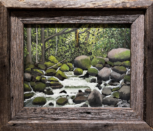 Testing the Water - Artist John Adkins 11x14
