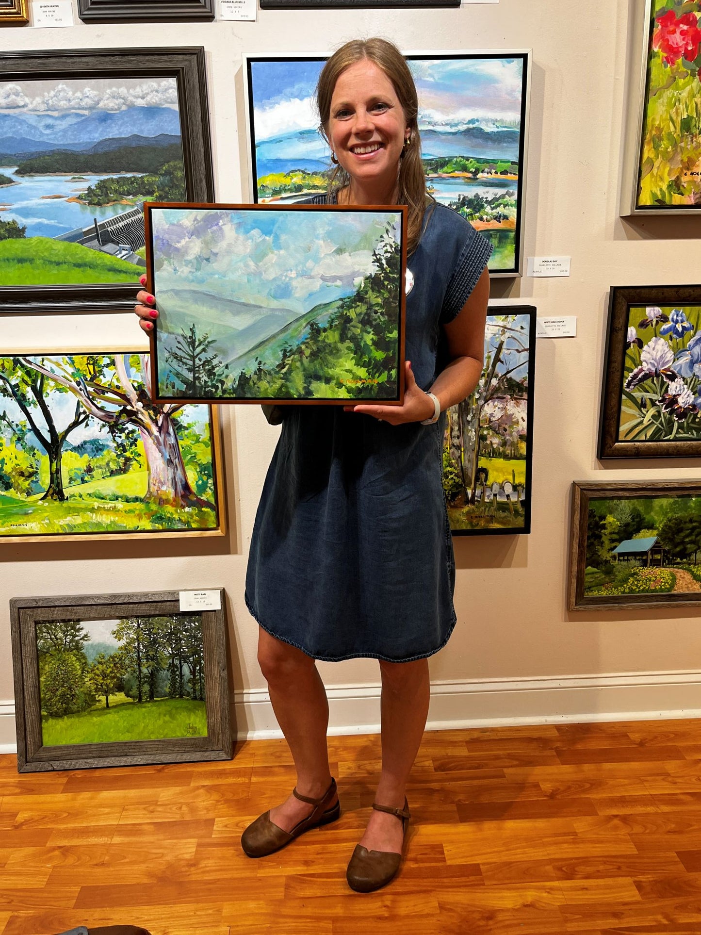 Smokies View - Acrylic Painting by artist Charlotte Rollman 12x16