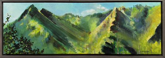 Chimney Tops Overlook  - Acrylic Painting by artist Charlotte Rollman