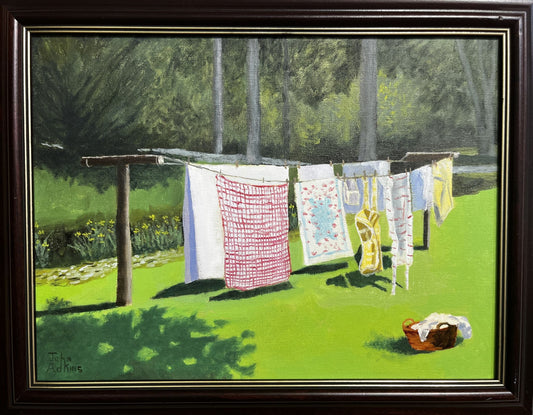 Wash Day - Oil Painting by artist Adkins 12x16