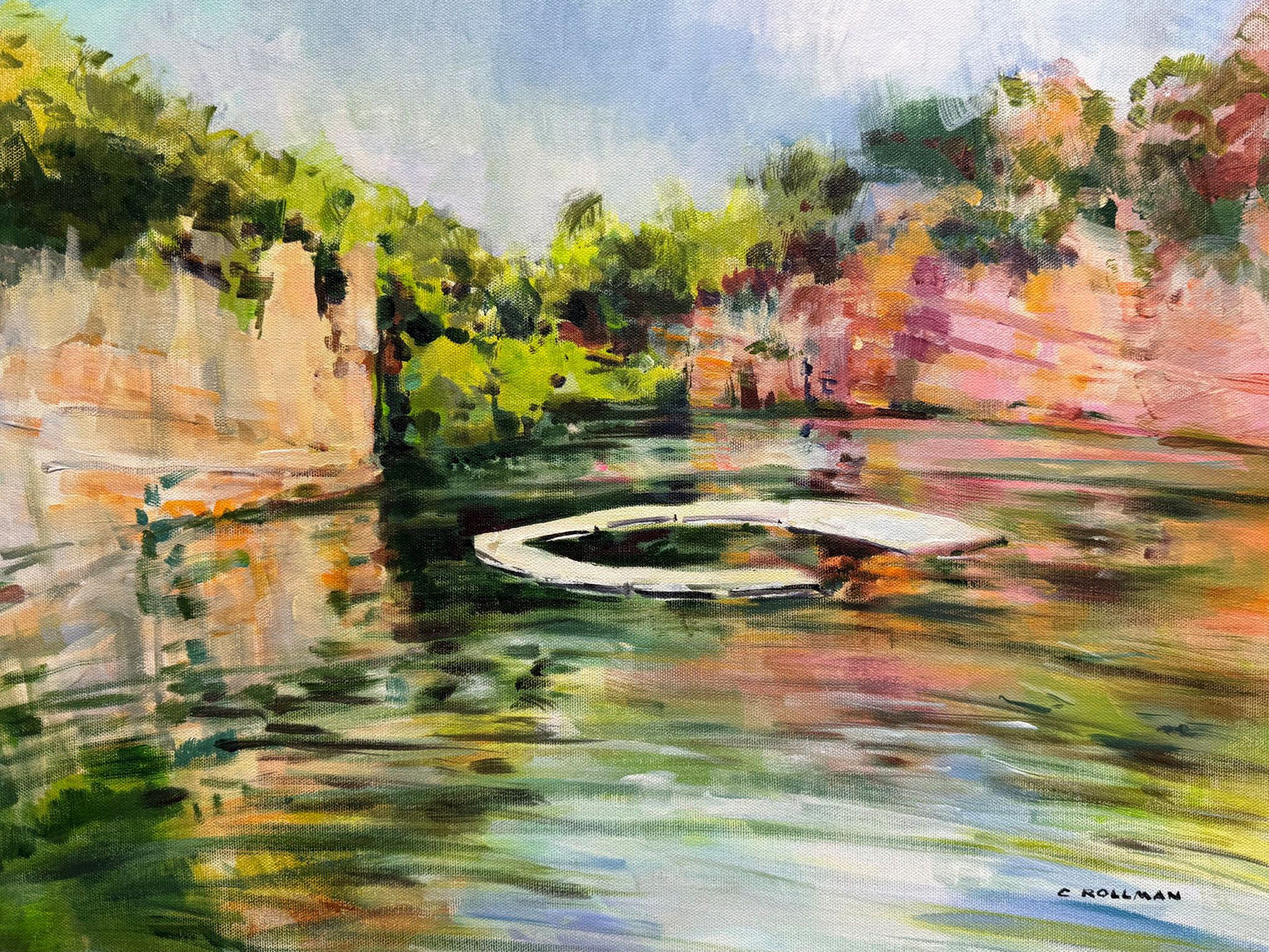 Augusta Quarry  - Acrylic Painting by artist Charlotte Rollman 18x24