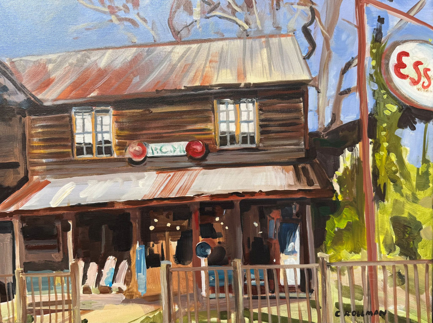Mill on Blowing Cave  - Acrylic Painting by artist Charlotte Rollman 18x24