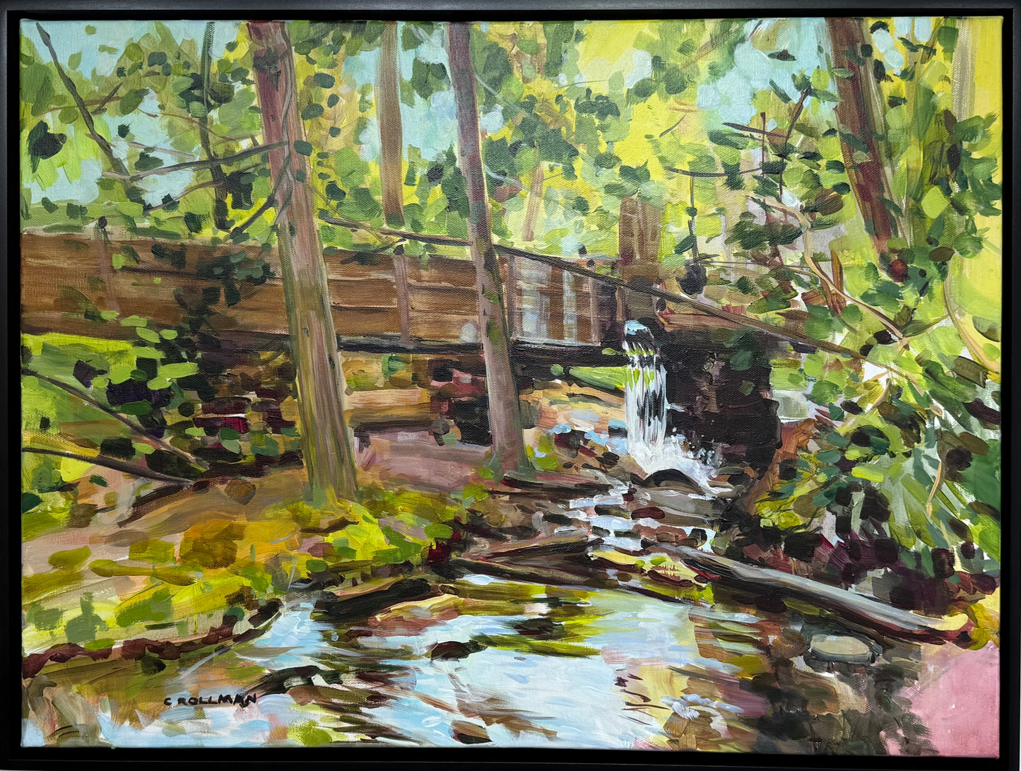 Behind the Mill  - Acrylic Painting by artist Charlotte Rollman 18x24