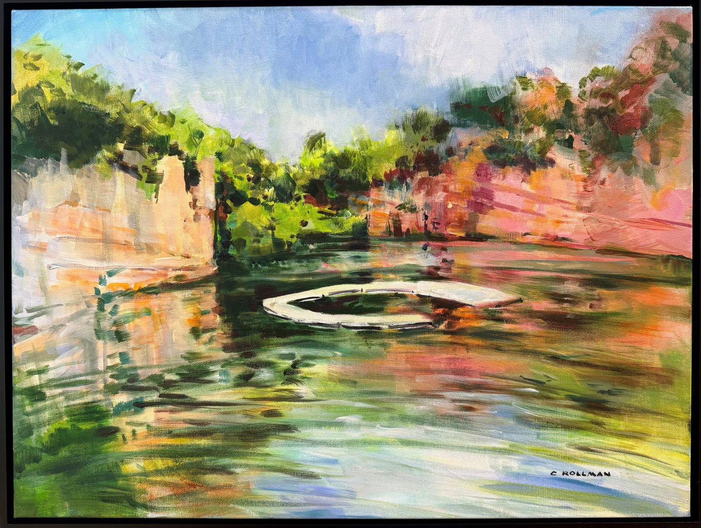 Augusta Quarry  - Acrylic Painting by artist Charlotte Rollman 18x24