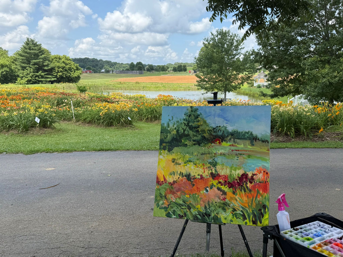 In the Shade  - Acrylic Painting by artist Charlotte Rollman 24x24