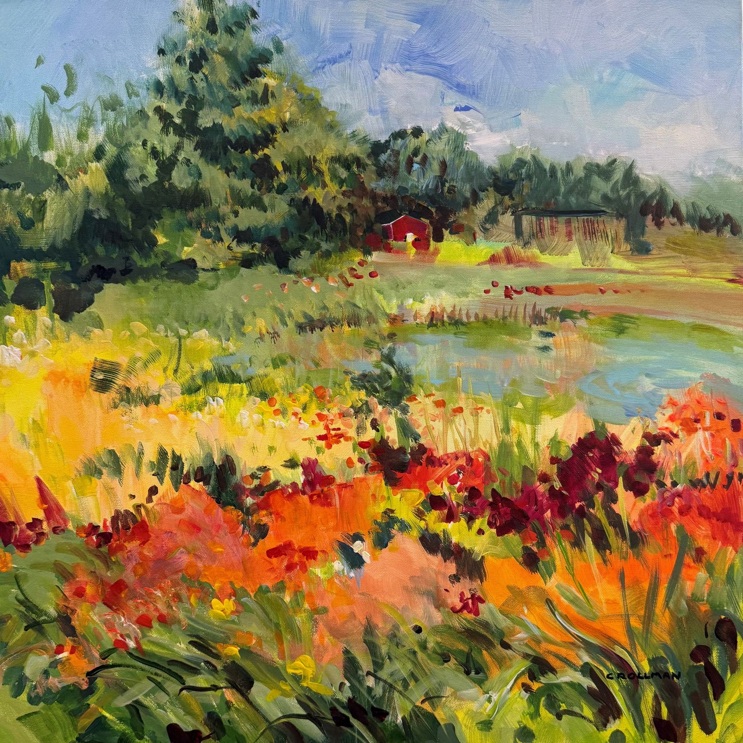 In the Shade  - Acrylic Painting by artist Charlotte Rollman 24x24