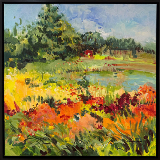 In the Shade  - Acrylic Painting by artist Charlotte Rollman 24x24