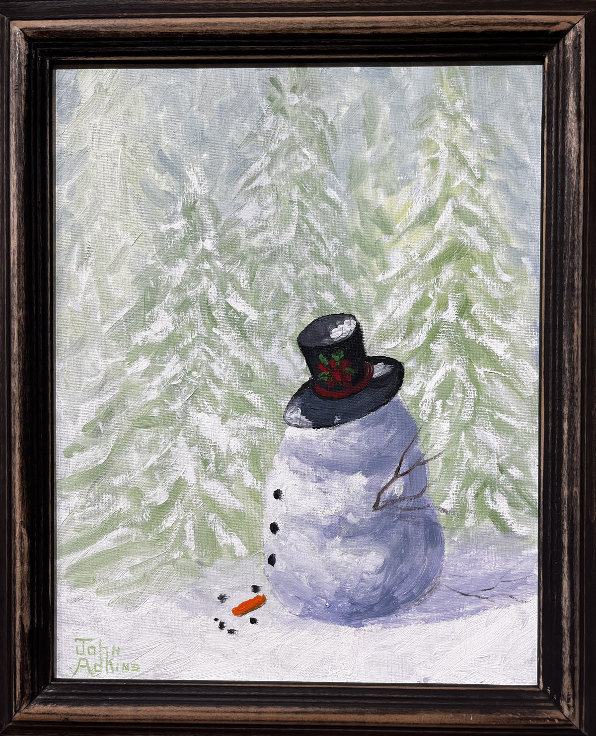 Frosty Don't Go - Artist John Adkins 11x14