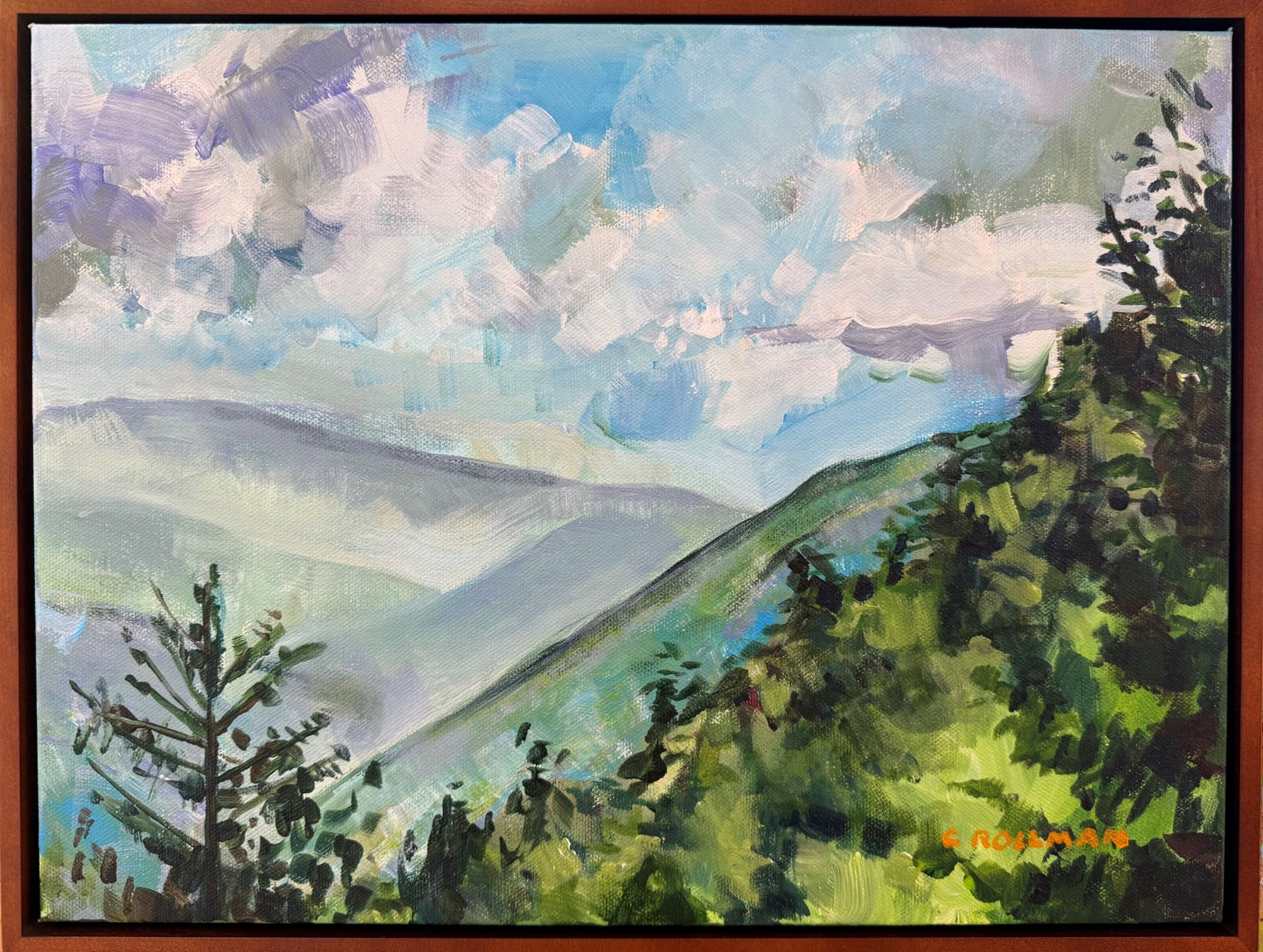 Smokies View - Acrylic Painting by artist Charlotte Rollman 12x16