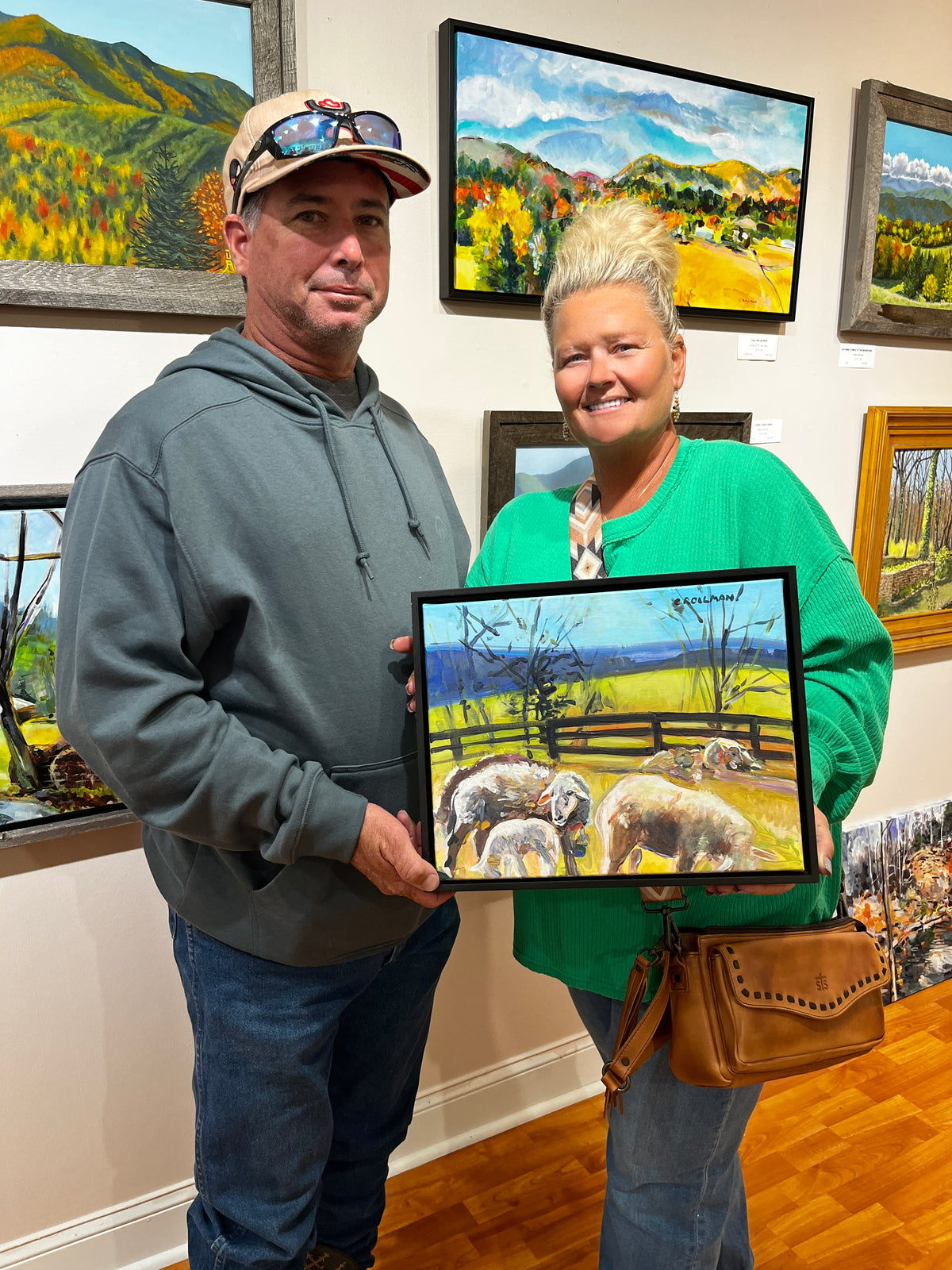 Little Lambs  - Acrylic Painting by artist Charlotte Rollman 11x14