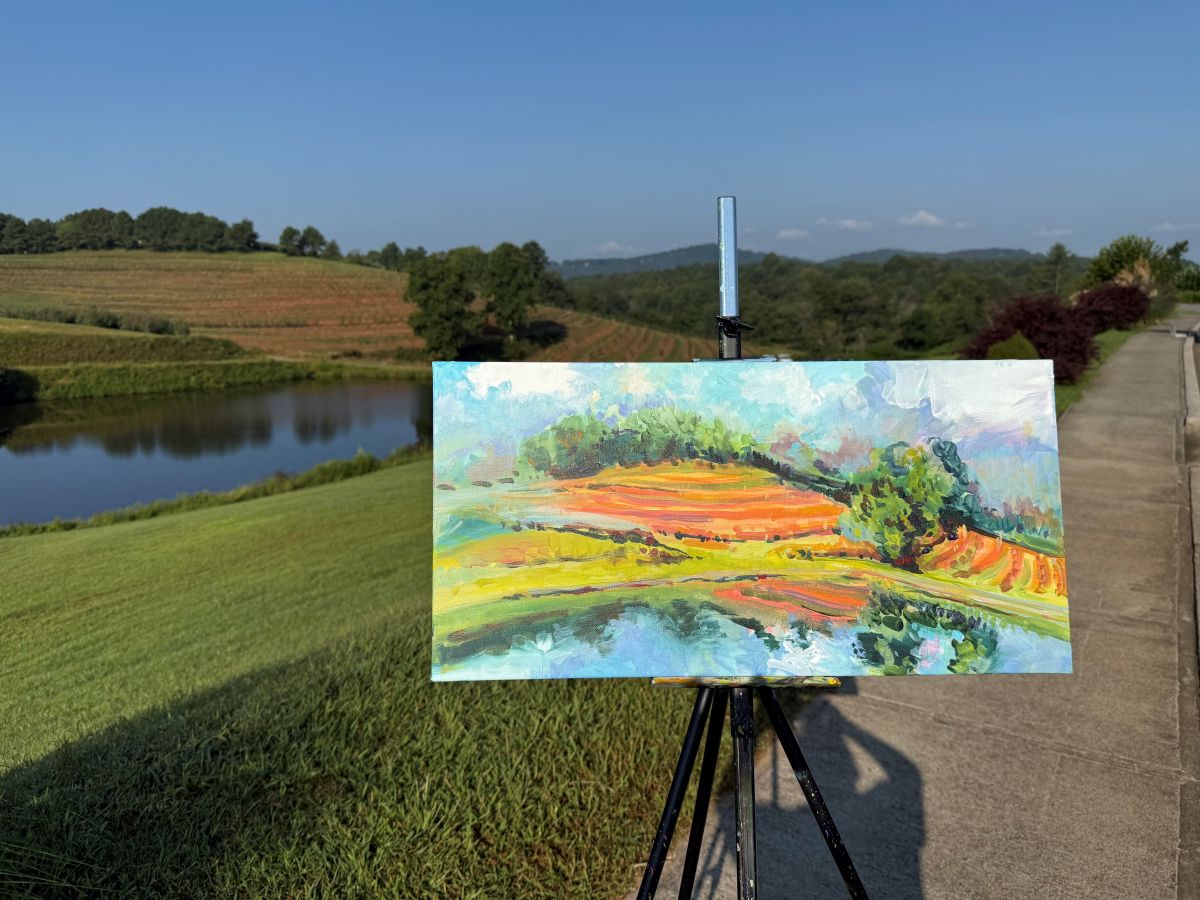 Apples and Oranges - Acrylic Painting by artist Charlotte Rollman 12x24