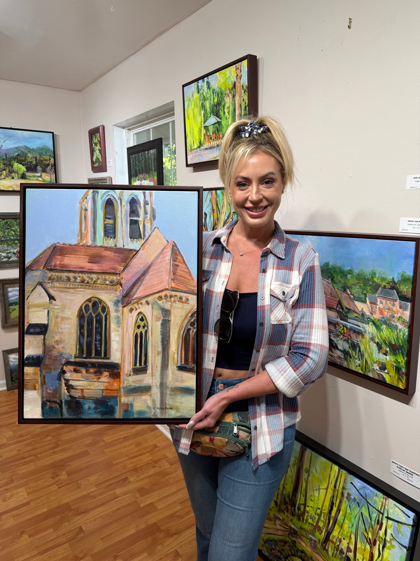 Our Lady in Auvers  - Acrylic Painting by artist Charlotte Rollman