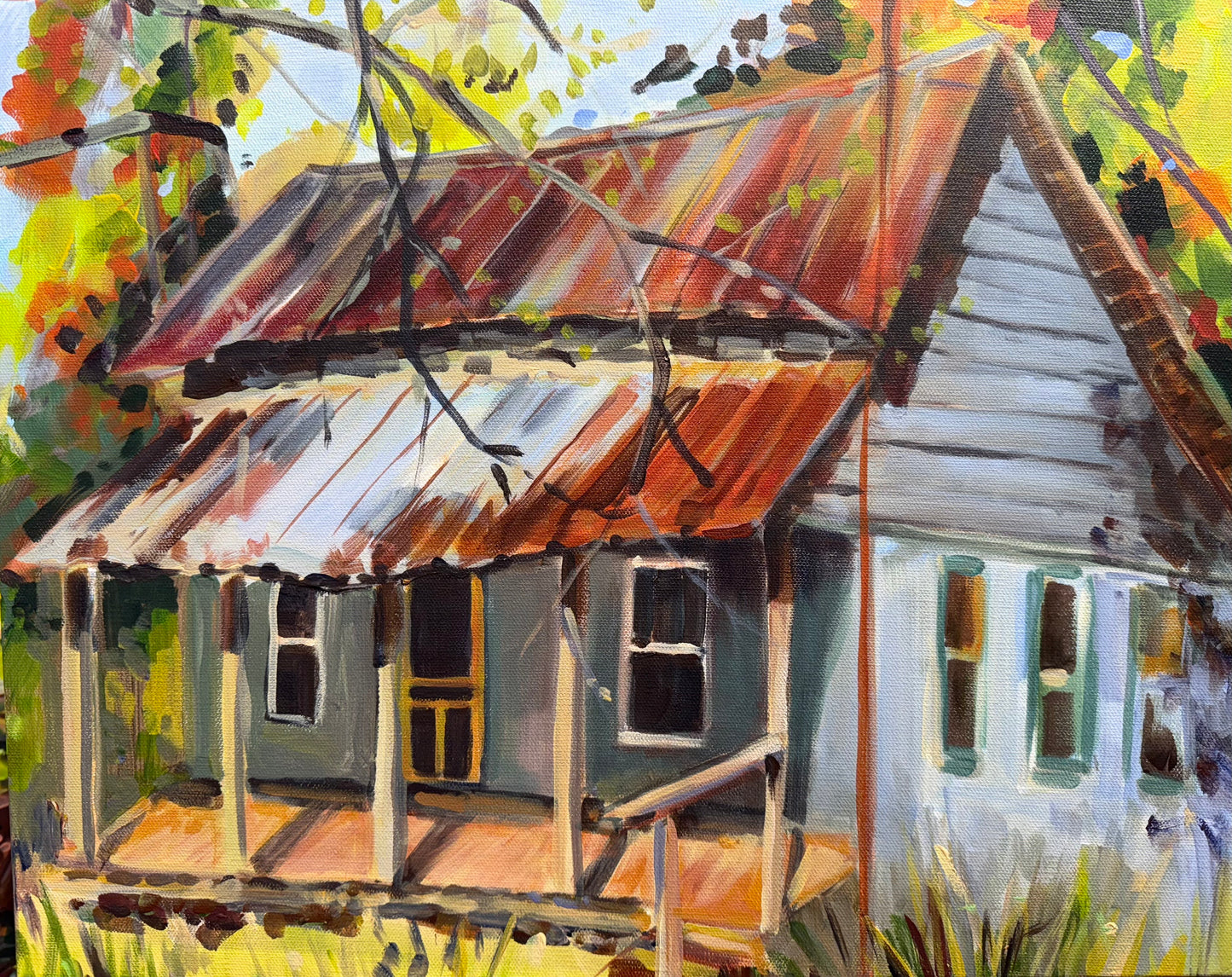 Fall at Wiley's Place  - Acrylic Painting by artist Charlotte Rollman