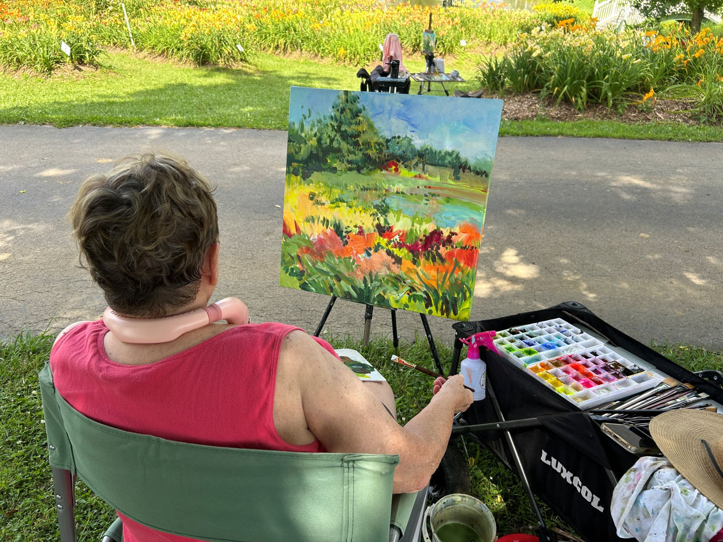 In the Shade  - Acrylic Painting by artist Charlotte Rollman 24x24