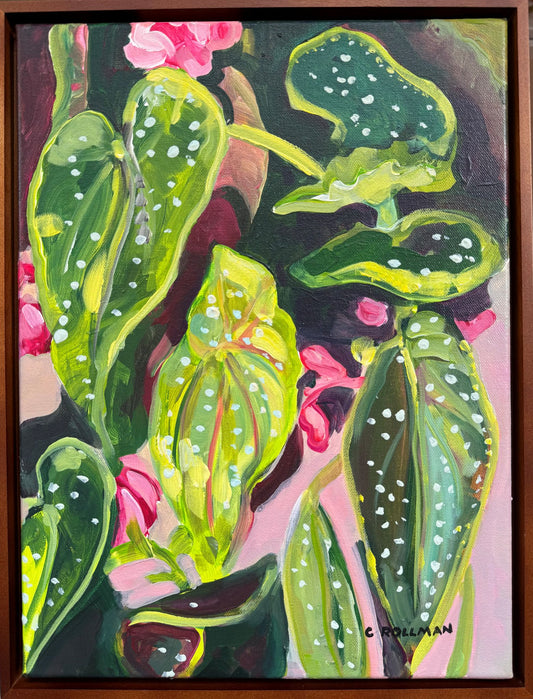 Poka Dot - Acrylic Painting by artist Charlotte Rollman 14x11