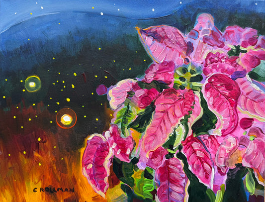 June and December  - Acrylic Painting by artist Charlotte Rollman 11x14