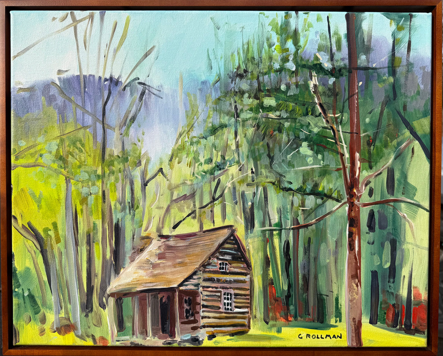 That's Snow Up There  - Acrylic Painting by artist Charlotte Rollman 20x16