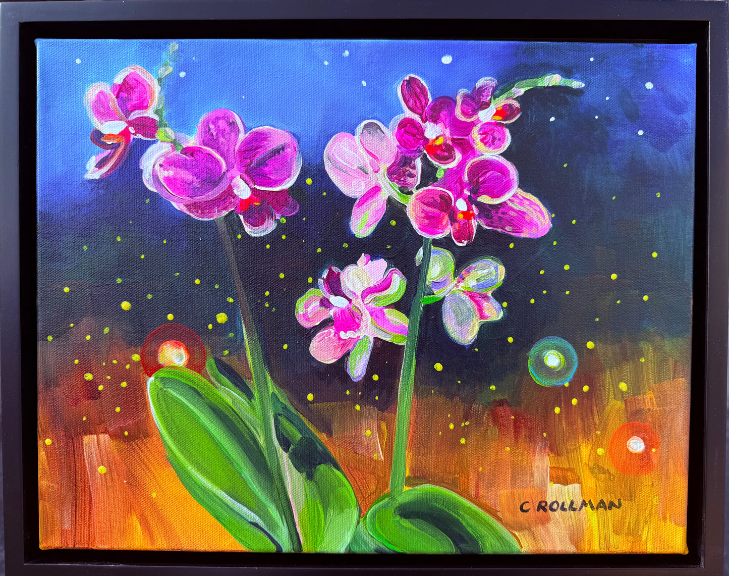 You Light Up the Night - Acrylic Painting by artist Charlotte Rollman 11x14