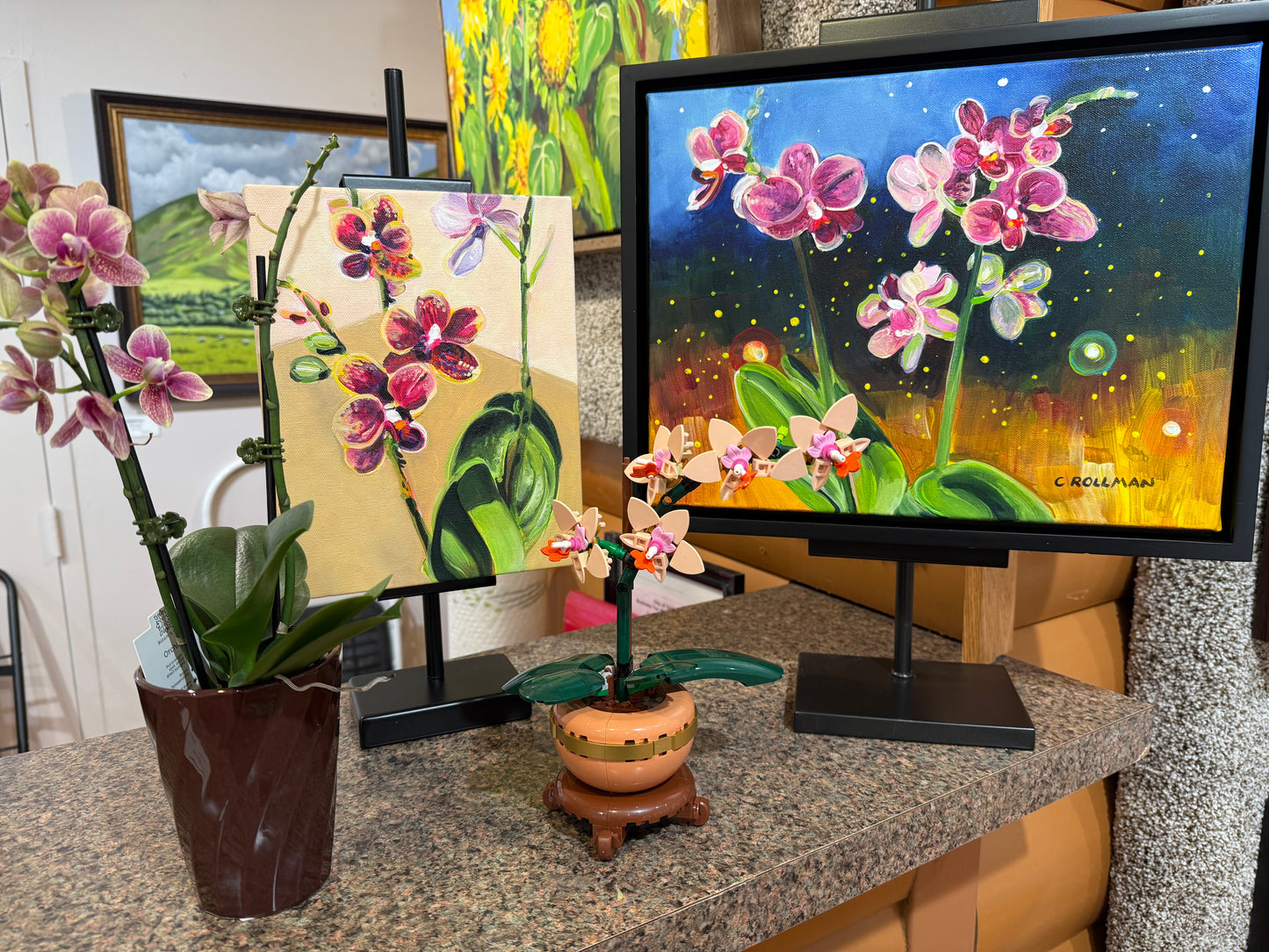 You Light Up the Night - Acrylic Painting by artist Charlotte Rollman 11x14