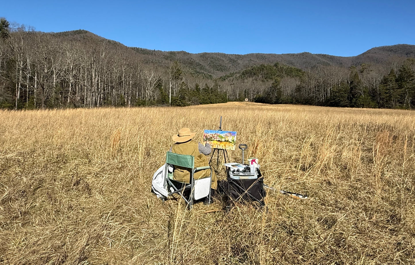 Winter at John Oliver's - Acrylic Painting by artist Charlotte Rollman 12x24
