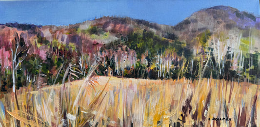 Winter at John Oliver's - Acrylic Painting by artist Charlotte Rollman 12x24