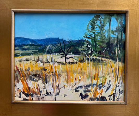 John Oliver looking at Martha's Branch - Acrylic Painting by Artist Charlotte Rollman 16x20