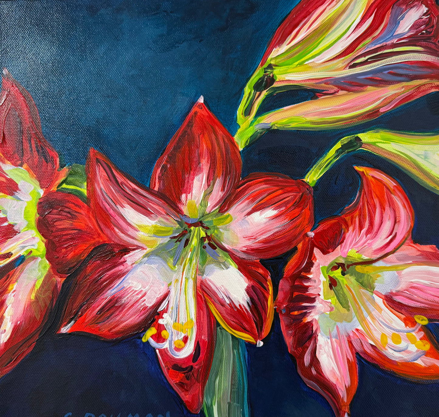 Evening Star  - Acrylic Painting by artist Charlotte Rollman 12x12