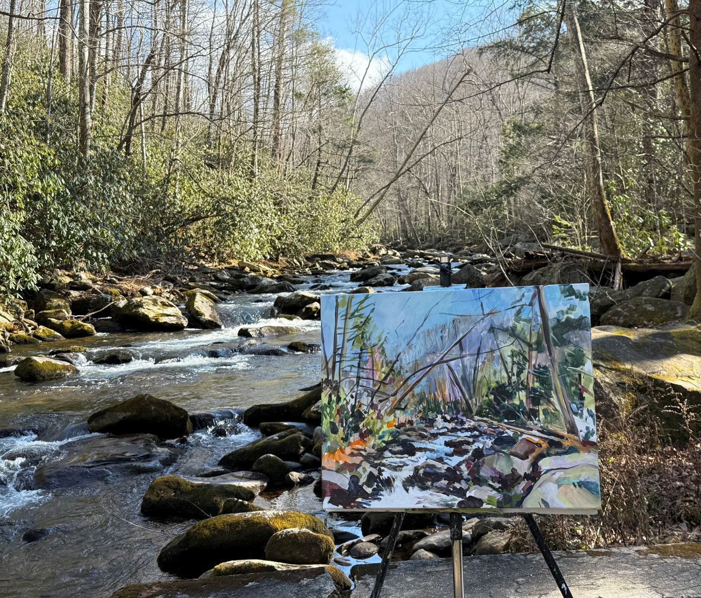 Water Mark - Acrylic Painting by Artist Charlotte Rollman 16x20