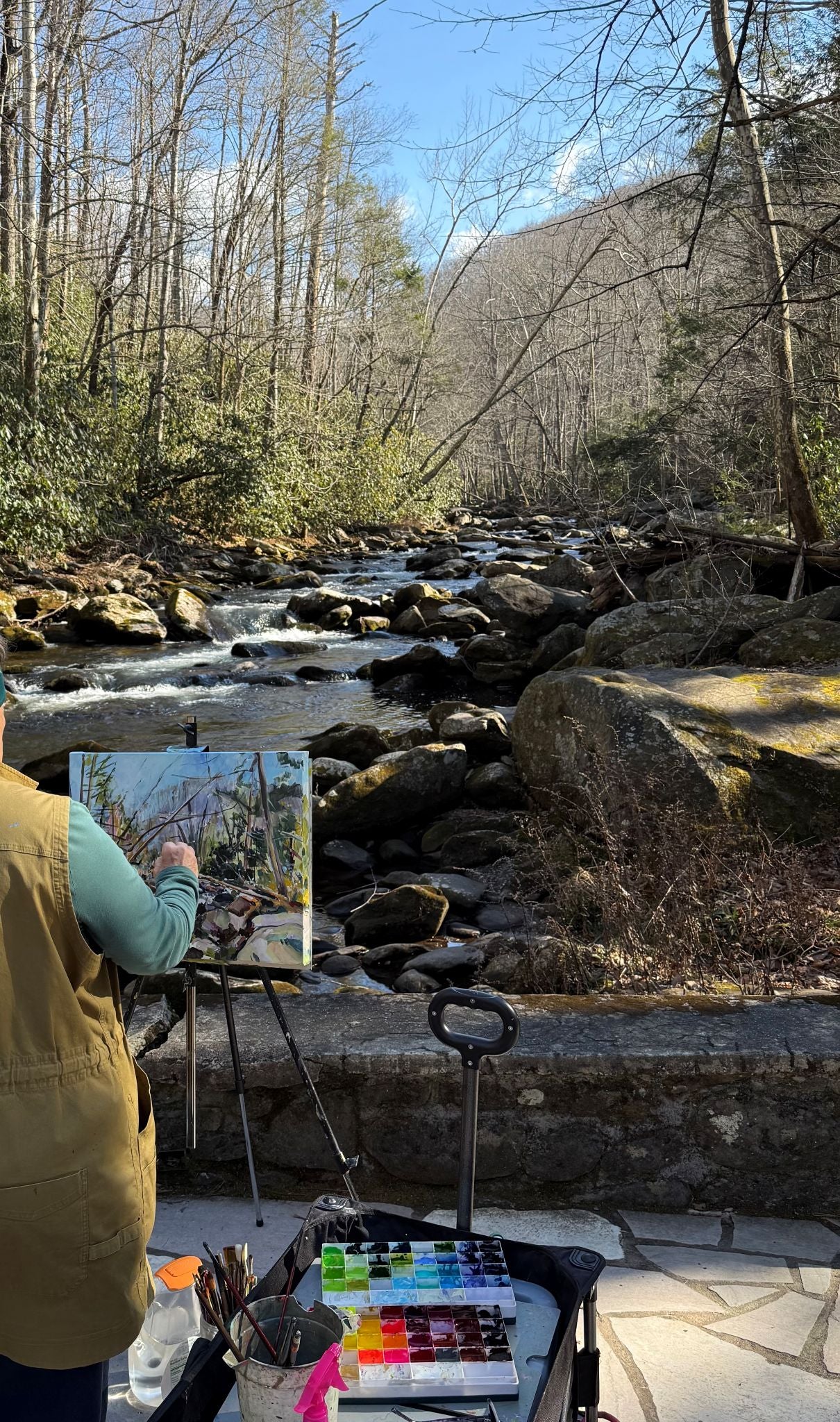 Water Mark - Acrylic Painting by Artist Charlotte Rollman 16x20
