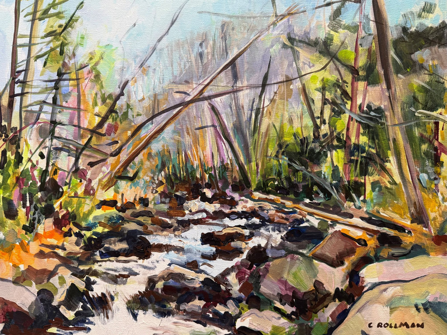 Water Mark - Acrylic Painting by Artist Charlotte Rollman 16x20