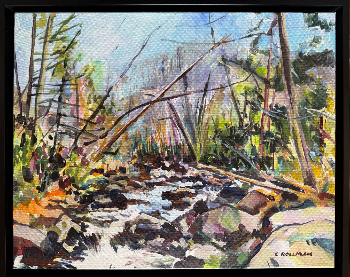 Water Mark - Acrylic Painting by Artist Charlotte Rollman 16x20