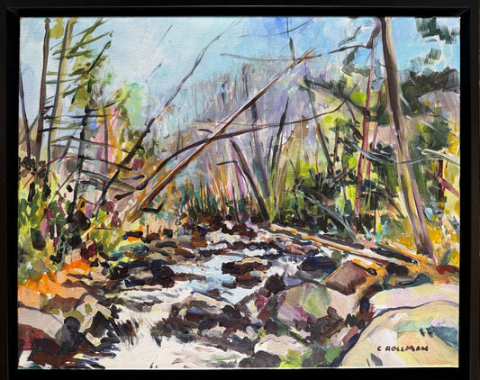 Water Mark - Acrylic Painting by Artist Charlotte Rollman 16x20