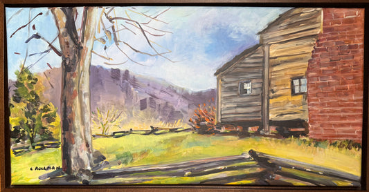 Light in the Window - Acrylic Painting by artist Charlotte Rollman 12x24